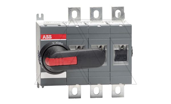 Выкл. нагрузки OT400E03P, 400А 3P видимый разрыв с выносной блок. рукояткой OHB95J12 и осью OXP12X185