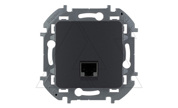 Inspiria - Розетка 1хRJ-45 UTP CAT6 (антрацит)