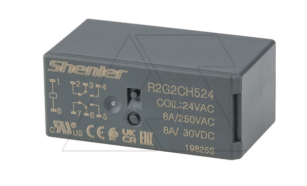 Реле R2G2CH524, 2CO, 8A(250VAC/30VDC), 24VAC,  растр. 5mm, IP50