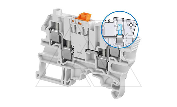 Клемма ZS6-S-4S-T2/6 винтовой зажим, с ножевым расцепителем, 4 конт, 2 тест. гнезда, 27А, 500В