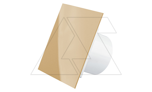 Вентилятор с декор. панелью dRim PS, Ø125мм, шнурковый выкл., вал на подш., ~230В, 10Вт, 140м³/ч, пластик, бежевый