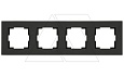 Rita - Рамка 4 поста, вертикальный монтаж, черный мат от интернет-магазина amperkin.by