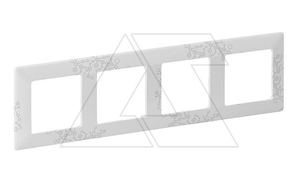 Valena Life - Рамка 4 поста верт/гориз, эл грэй