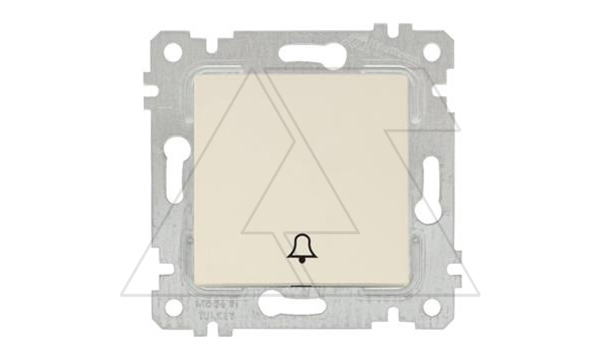 Rita - Выключатель кнопочный, символ - звонок, пруж. зажимы, сл.кость