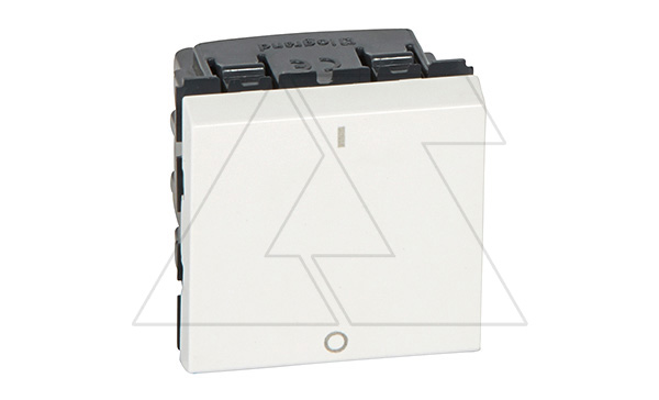 Mosaic - Выключатель 2М двухполюсный, 20АХ, винт. зажимы, белый