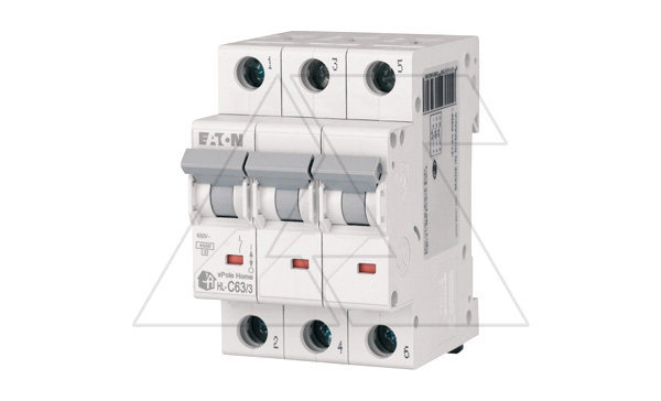 Авт. выключатель HL-C63/3, 3P, 63A, хар-ка C, 4.5kA, 3M