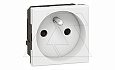 Mosaic - Розетка 2P+E, 2М, фр. стандарт, защ. шторки, 4мм.кв,  винт. зажимы, белый от интернет-магазина amperkin.by