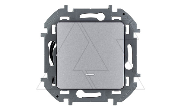 Inspiria - Переключатель на 2 направления с подсветкой (алюминий)