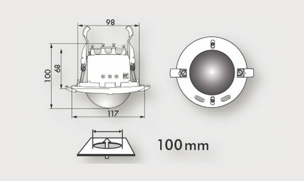 Датчик присутствия B.E.G. PD4-M-3C-TRIO-FC