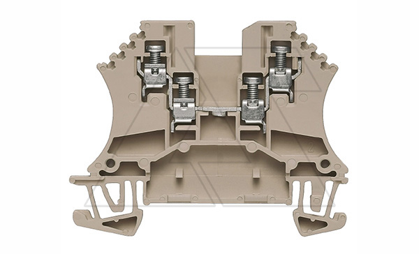 Клемма разветвительная 4-х контактная WDU 1,5/ ZZ стандартная, бежевая, 17,5А, 690В