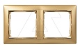 Valena - Рамка 2 поста верт/гориз, матовое золото от интернет-магазина amperkin.by