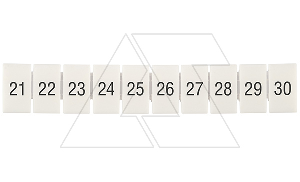 Маркировка клеммных модулей CA509/K5/H/21-30 для клемм 5mm, гориз. "21..30" (упак. 100шт.)