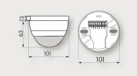 Датчик присутствия B.E.G. PD4-M-DIM-C-SM