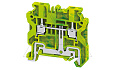 Клемма защитного проводника CYG2.5 /5x50mm, винтовая, 2 присоед., 2,5(max 4)mm2, желто-зеленая от интернет-магазина amperkin.by
