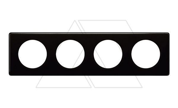 Celiane - Рамка 4 поста черный глянец