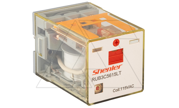 Реле RUB3C5615LT, 3CO, 10A(250VAC/24VDC), 115VAC, мех. индикация, тест-кнопка с блокировкой, LED