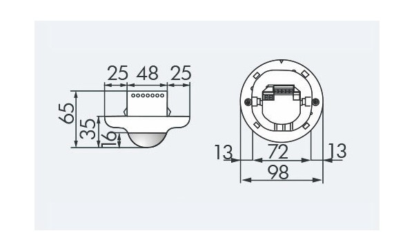 Датчик присутствия B.E.G. PD2-M-2C-FM