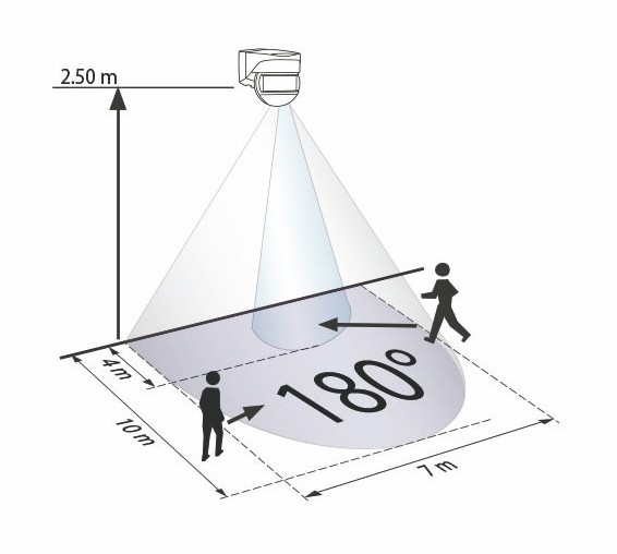 Датчик движения B.E.G. LC-Mini 180 белый