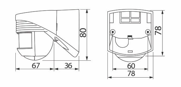 Датчик движения B.E.G. LC-Click-N 140 коричневый