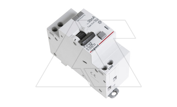 Дифф. авт. выключатель Legrand RX3, электронный, 1P+N, 32A, хар-ка C, 6kA, 30mA, тип AC, 2M (стикерованный)