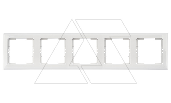 Daria - Рамка 5 постов, к механизмам серии 21, горизонтальный монтаж, белый