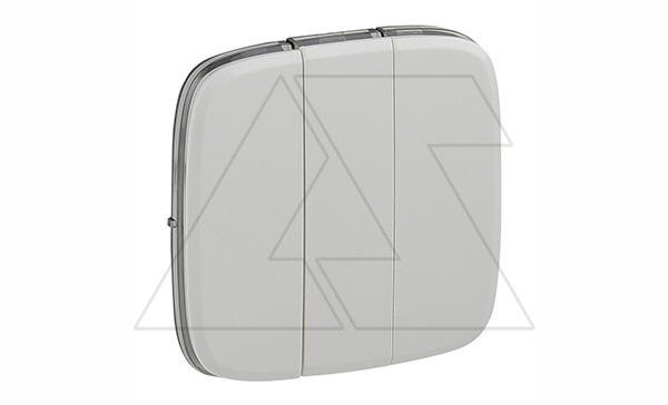 Valena Allure - Лицевая панель для выключателя трехклавишного, белая