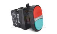 CP-K20-RG-(CA-C1-C2)-IP65 Кнопка красно-зеленая сдвоенная пластиковая (1НО+1НЗ)