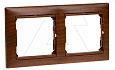 Valena - Рамка 2 поста верт/гориз, тонированное дерево от интернет-магазина amperkin.by