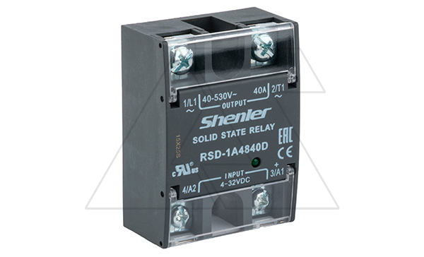 Реле твердотельное RSD-1A4840D, однофазное, 1NO, 40А(40_530VAC), 4_32VDC, W=45mm