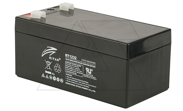 Батарея аккумуляторная Ritar RT1232, F1, 12V/3.2Ah, 60(66)x134x67 HxLxW, 1.25kg, 6-8 лет
