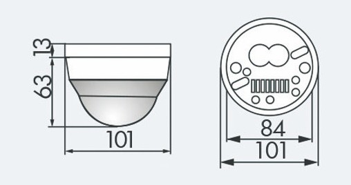 Датчик присутствия B.E.G. PD4-M-2C-C-SM