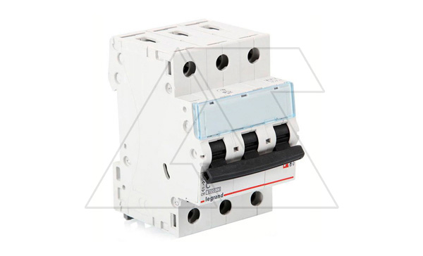 Авт. выключатель Legrand TX3, 3P, 6A, хар-ка B, 6kA, 3M