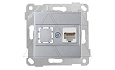 Rita - Розетка 1хRJ-45 кат. 6 UTP, нерж. сталь от интернет-магазина amperkin.by