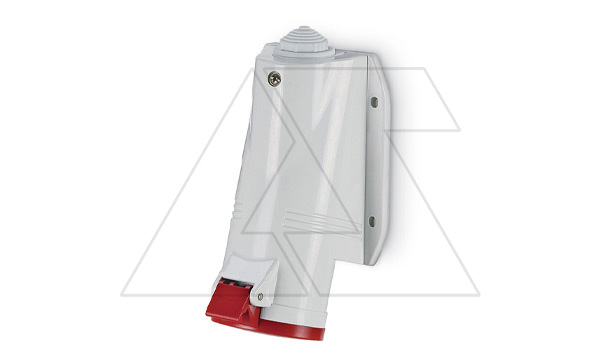 Разъем пром. силовой CEE настенный угловой, гнездо, 16A, 3P+N+E 6h, 346_415VAC 50/60Hz, IP44, серия OPTIMA-BASE