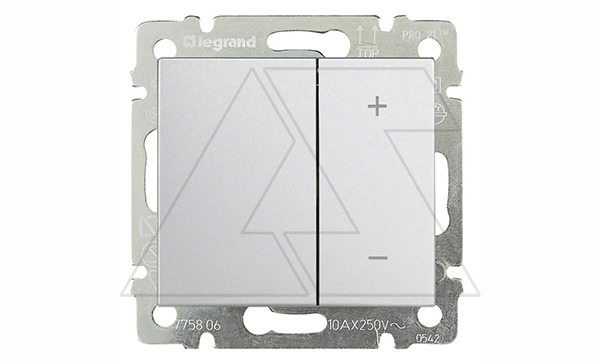 Valena - Светорегулятор кнопочный 600Вт, белый