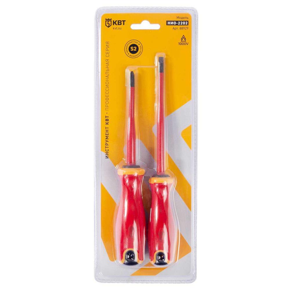 Набор диэлектрических отверток НИО-2202 slim VDE, с профилем SL, PH, 2 шт
