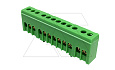 Клеммник Morek для заземления PE12H 1P 12x1,5_16mm² Cu, 63A, 690V, зеленый, IP20 (стикерованный) от интернет-магазина amperkin.by