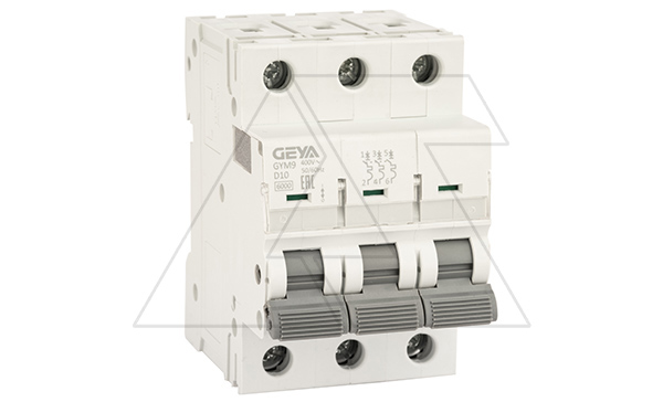 Авт. выключатель GYM9-3P-10D, 3P, 10A, хар-ка D, 6kA, 3M