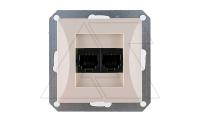 OPAL - Розетка 2xRJ-45 UTP кат.5e, бежевый