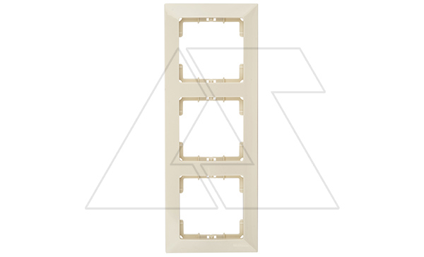 Candela - Рамка 3 поста, к механизмам серии 21, вертикальный монтаж, сл.кость