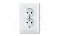 Basic 55 - Розетка 2x2P+E нем. стд.с защитными шторками (белый)