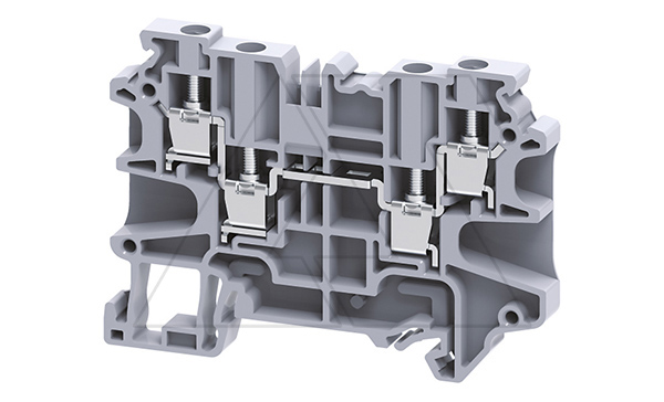 Клемма проходная CY4/4 /6x69,7mm, винтовая, 4 присоед., 4(max 6)mm2, 32A, 500V, серая