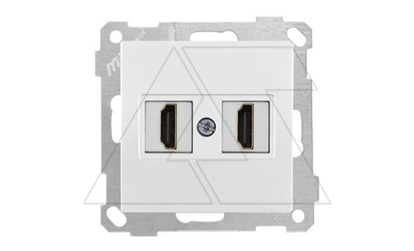 21 - Розетка 2xHDMI, белый