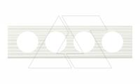 Celiane - Рамка 4 поста CORIAN белый рельеф