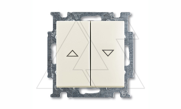 Basic 55 - Выключатель для управления рольставнями двойной (шале-белый)