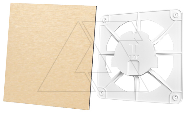 Решетка вентиляционная с панелью декоративной универсальной dRim, пластик, алюминиевое золото