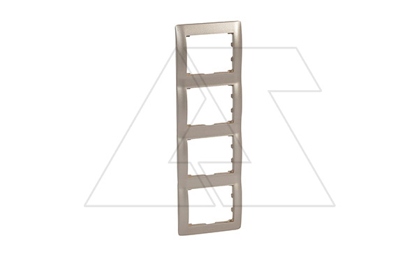 Galea Life - Рамка на 4 поста вертикальная, Titanium