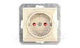 OPAL - Розетка 2P+E, со шторками, бежевый от интернет-магазина amperkin.by