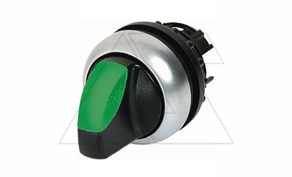 Переключатель 0-I (40o, возвр.) с зел. рукояткой с подсв. Titan M22-WLK-G, IP66