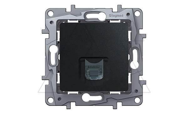 Etika - Розетка 1хRJ-45 UTP CAT5E 8конт.(антрацит)